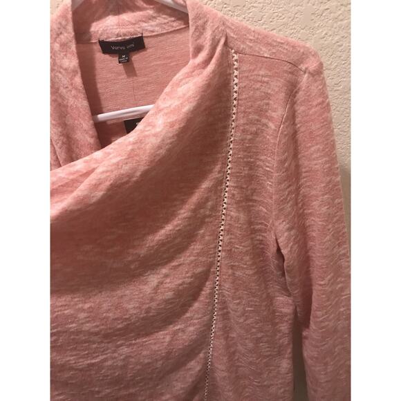 Verve Ami Womens Medium Rose Pink Soft Sweater Open Front NWT - Picture 3 of 5